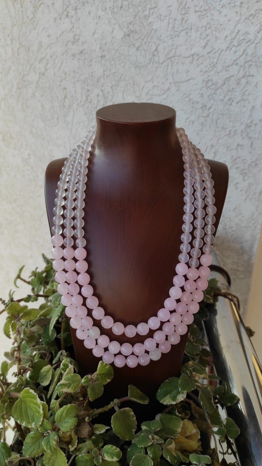 Ogrlica od roze kvarca